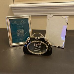 Michaels purse Black and Silver picture Frame Trio